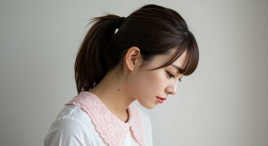 Pink lace collar