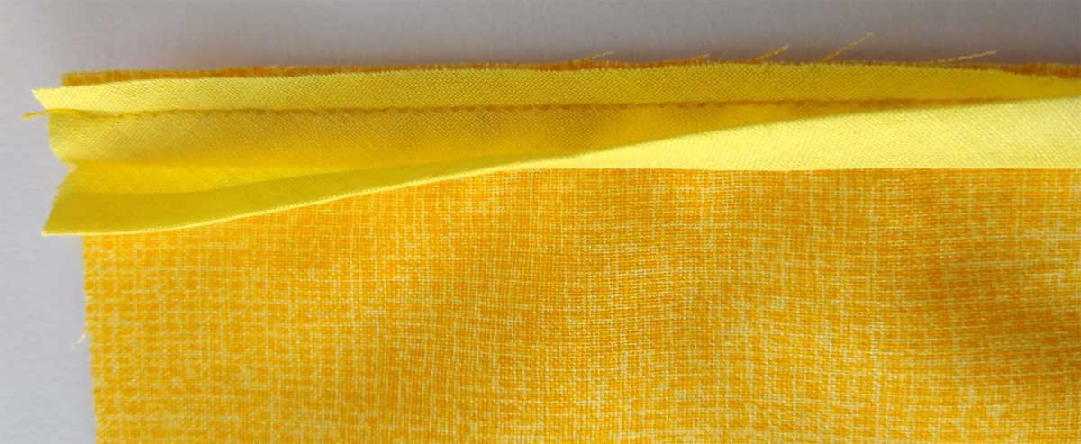 Bias tape - stitch and flip