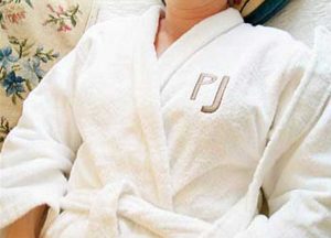 Monogrammed robe