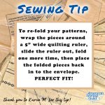 Sewing Tip for folding patterns