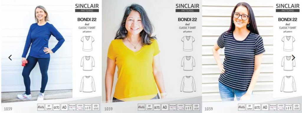 Sinclair Patterns Bondi 22 Knit Classic Fitted T-shirt