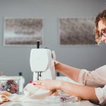 Seamstress sewing
