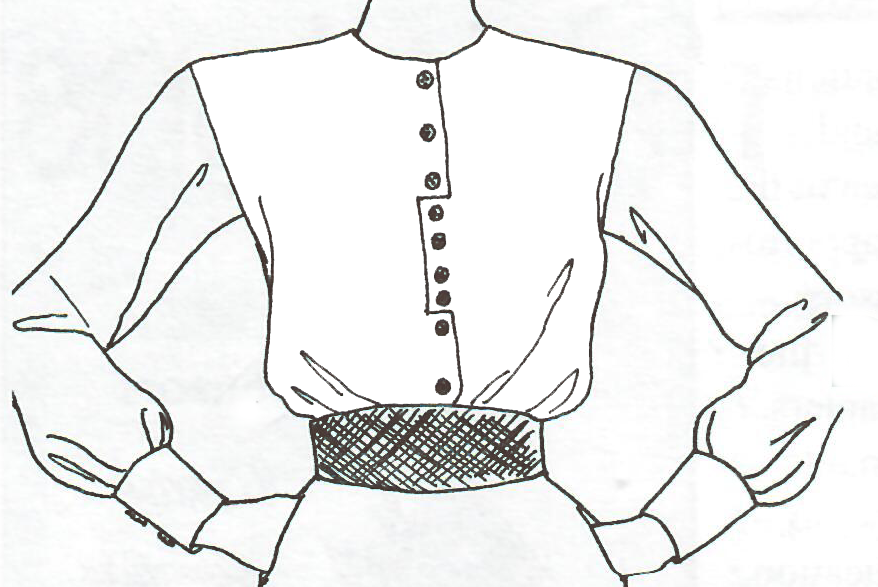 Reverse flap detail on a blouse