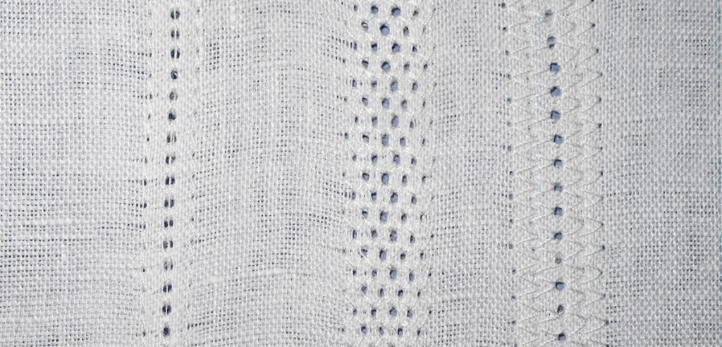 hemstitched finishes