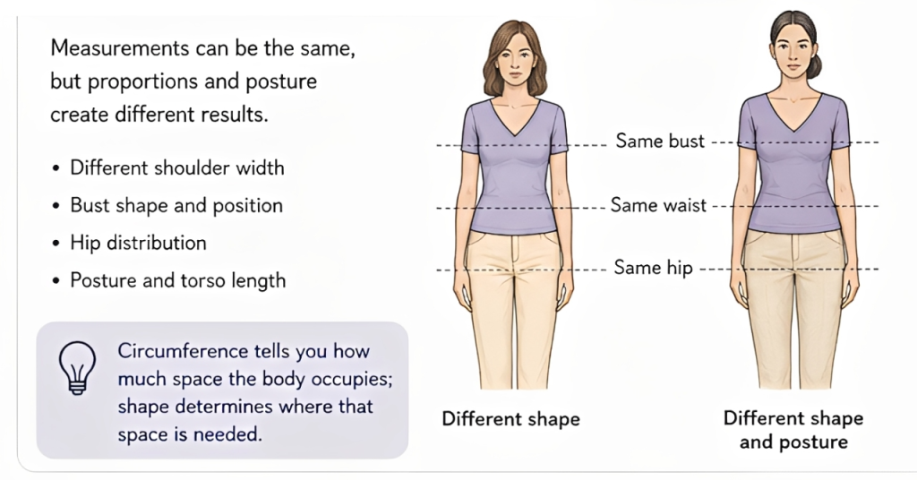 The body changes the garment