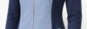 Jacket made with both knit and woven fabric