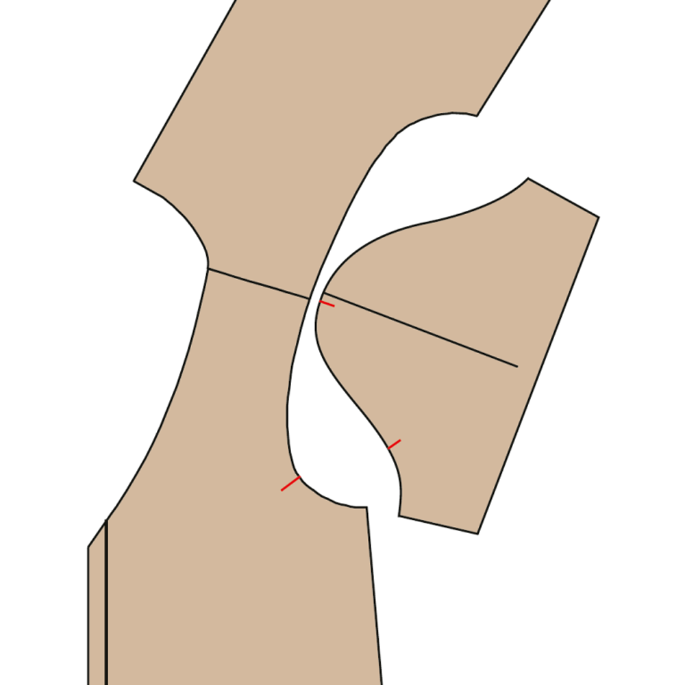 Rounded cap sleeve with markings